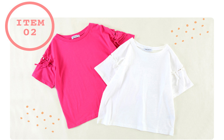 スリーブデザインTシャツで、“夏っぽかわいい”をGET♪